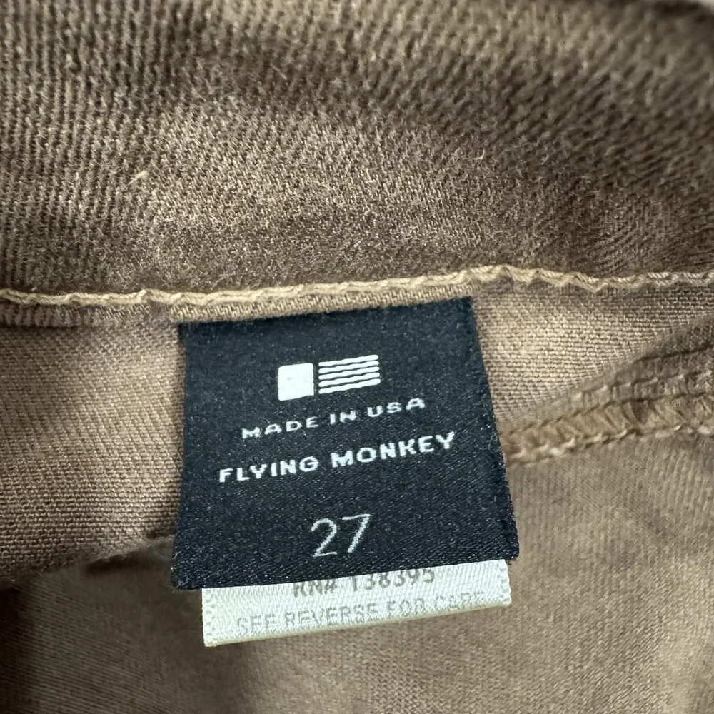 Flying Monkey Jeans Womens 27 Brown Slim Skinny Stretch Comfort Flex Low USA‎